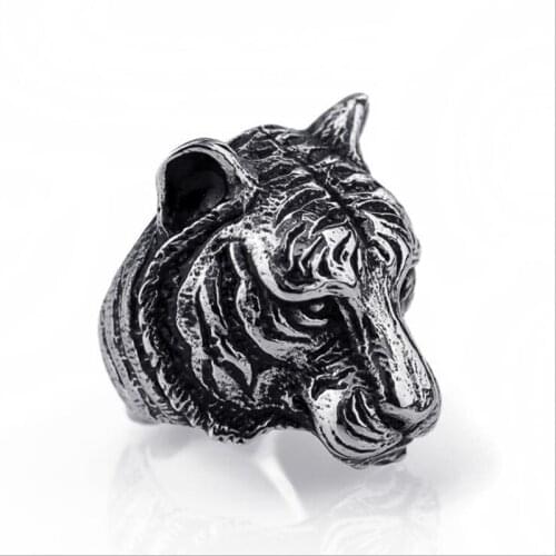 Retro Punk Wind Snake Ring Lizard Dog Pharaoh Open Ring Adjustable Replacement Exaggerated Male Domineering Female