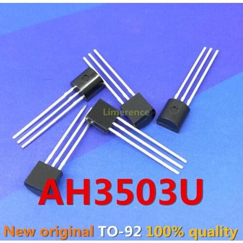 10pcs AH3503 TO-92 3503 TO-92UA UGN3503UA TO92 UGN3503 AH3503U Casing Linear Hall Effect Sensor Hall Sensor Motor