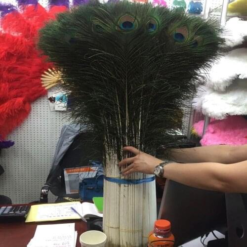 Hot Selling Wholesale Beautiful 500 PCS Natural Feathers 32-36inch/80-90cm For DIY Clothes Craft Making Party Decoration