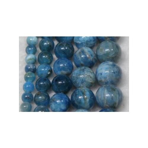 Natural Stone Blue apatite Quartz Loose Beads 15" Strand 4 6 8 10 MM Pick Size For Jewelry dh5sd