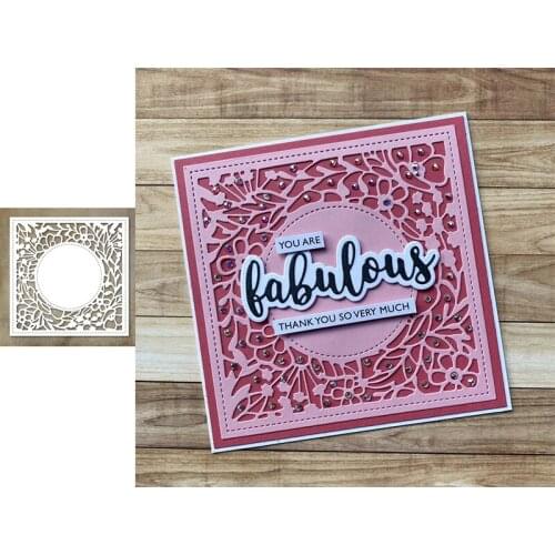 Fancy Square Flowery Frame Decoration Metal Cutting Dies for Scrapbooking and Card Making Paper Craft 2020 New die cuts