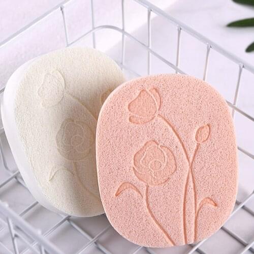 NEW Natural Sponge Facial Peeling Wash Cleansing Makeup Removal Sponge Cosmetic Puff Flutter Sponge Skin Care Cleanser Tools N.w