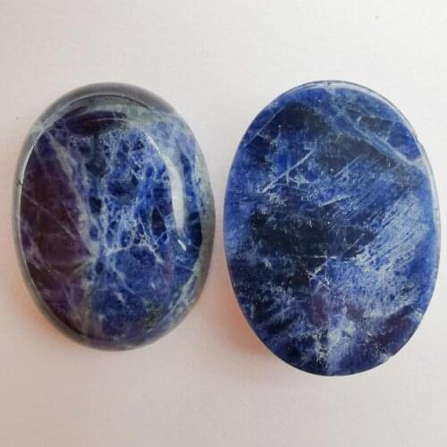 25x18MM Sodalite Stone Oval Cabochon Jewelry Making (2pcs/lot) H254
