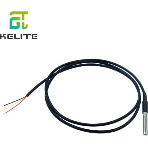 5pcs DS18B20 Stainless steel package 1 meters waterproof DS18b20 temperature probe temperature sensor new in stock