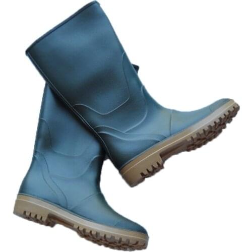 Pvc rubber slip-resistant rainproof boot knee Green Men Women