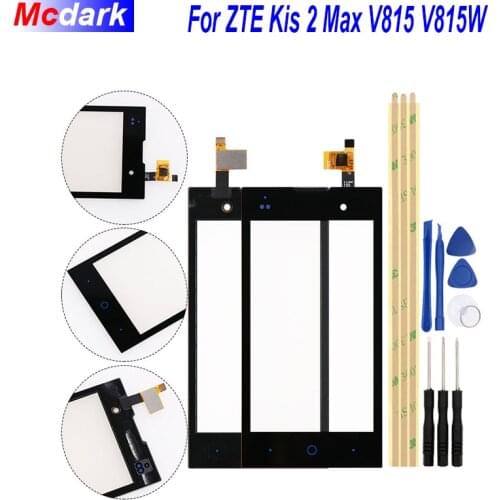 Touch screen For ZTE Kis 2 Max V815 V815W Sensor Front Outer Glass Lens Digitizer TP Touch Panel Digitizer Replacement+Tools