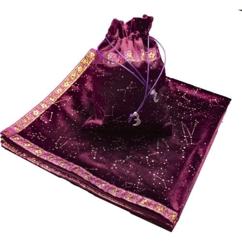 Ta-rot Tablecloth Divination Ta-rot Card Pad Pendulum Ma-gic Ta-rot Altar Table Cloth Board Game Velvet Ta-rot