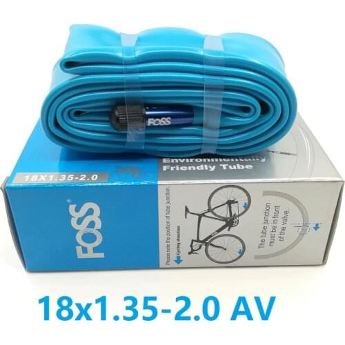 FOSS 18 Inch Bicycle Tube 18*1.35-2.0 AV/ Schrader Valve MTB Mountain Bike Road Folding Bicycle TPR Rubber Inner Tire Taiwan