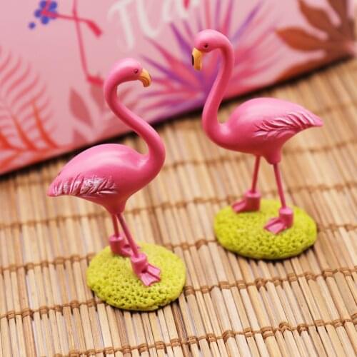 Hawaii party decoration resin flamingo cake toppers Wedding ,birthday party,baby shower cake decorations Party DIY decorations