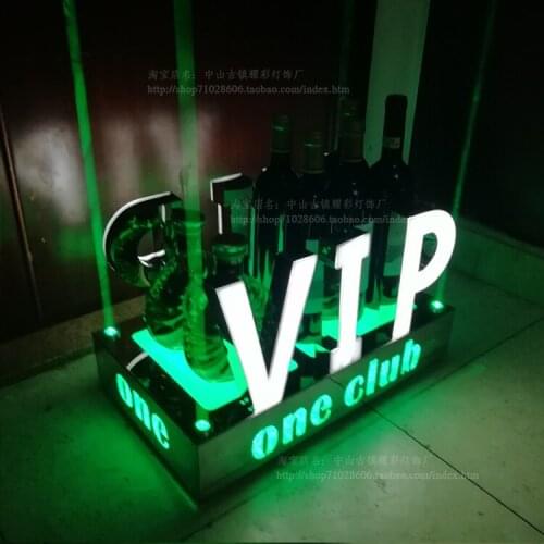 Custom VIP luminous wine seat leading bar champagne imported wine laser seat display XO header creative wine bottle rack holder