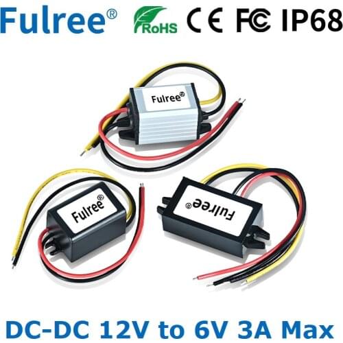 Waterproof Converter 12V to 6V 3A Voltage Regulator DC DC Car Power Converter Step Down Buck DIY Module