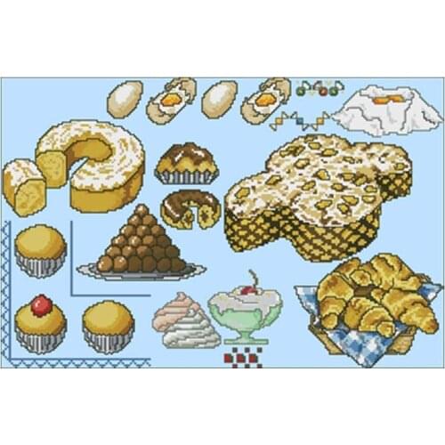 Delicious dessert patterns Counted Cross Stitch 11CT 14CT DIY Chinese Cross Stitch Kits Embroidery Needlework Sets home decor