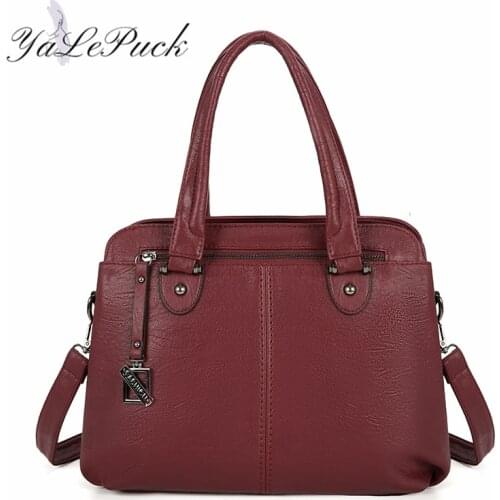 High Quality PU Leather Hand Bags For Women 2020 Simple Solid Color Shoulder Handbags Female Travel bags Ladies Cross body Bags