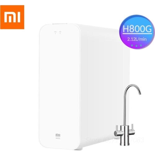 Xiaomi MI Water Purifier H800G Double Outlet Facuet 2.12L/min 800G Kitchen Clean Water 6 Level Filtration RO PPC Filter Element