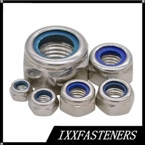 10PCS DIN982 M3 M4 M5 M6 M8 M10 M12 M16 M20 304 Stainless Steel Lock Nuts Hex High Dimensional Self-Locking with Clamping Part