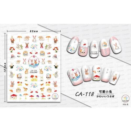 10PCS CA118-126 Small animal flowers nail art sticker