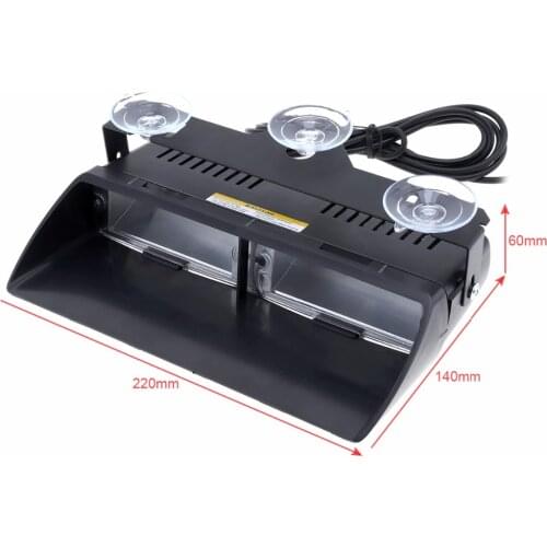 12V 16LED 48W Waterproof Viper S2 Super Bright Car Signal Flashing Led Warning Light Police Strobe Flash Emergency Lights