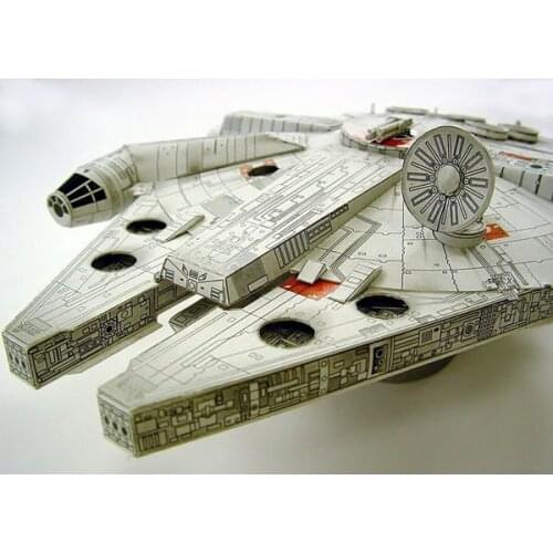 3D Paper Model Falcon Ship Kid DIY Intellectual Development Toy