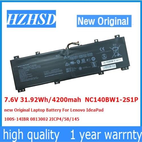 7.6V 31.92Wh/4200mah NC140BW1-2S1P new Original Laptop Battery For Lenovo IdeaPad 100S-14IBR 0813002 2ICP4/58/145