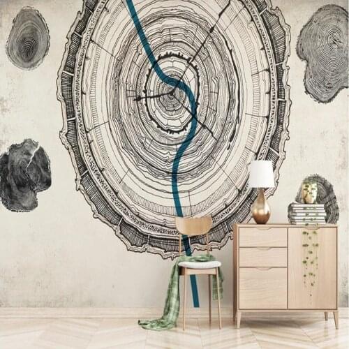 Milofi custom large wallpaper mural style wood texture minimalist background wallpaper mural