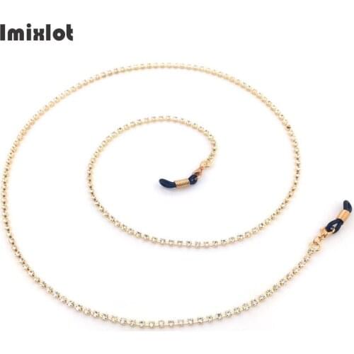 Fashion Chic Womens Gold Silver Eyeglass Chains Sunglasses Reading Crystal Glasses Chain Eyewear Cord Lanyard Necklace