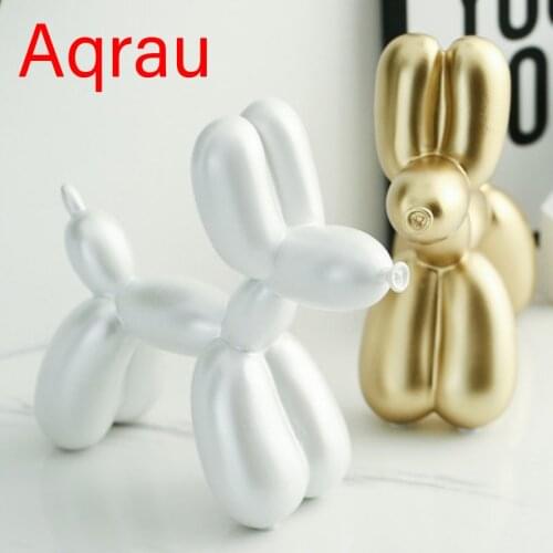 Resin Crafts Sculpture Cute Small Balloon Dog Party Accessories 5 Colors Desktop Ornament Cake Dessert Decoration Ornaments