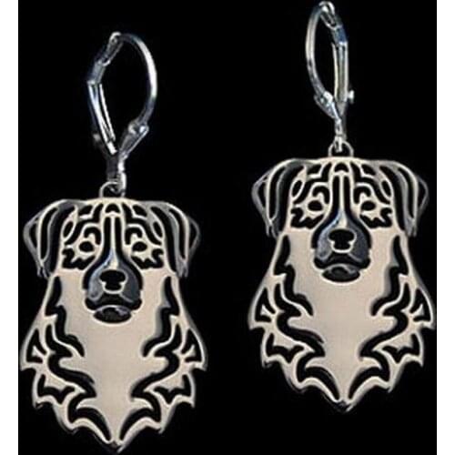 Women Alloy Animal Earrings Jewelry Australian Shepherd Dog Earrings Drop Shipping