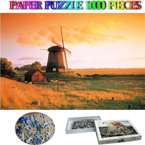 Holland Paper Adults 1000 Pieces Puzzle Landscape Jigsaw Puzzle 1000 Pieces World Famous Landscape Puzzles Toys Children Gifts