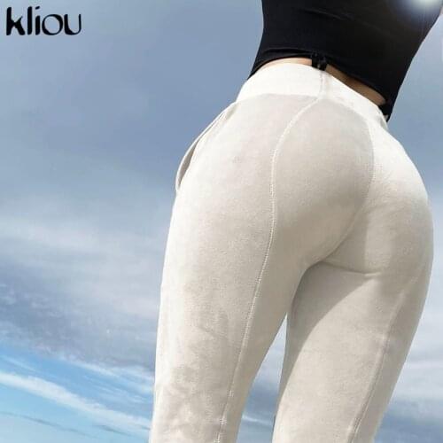 Женские флисовые брюки Kliou China At AliExpress