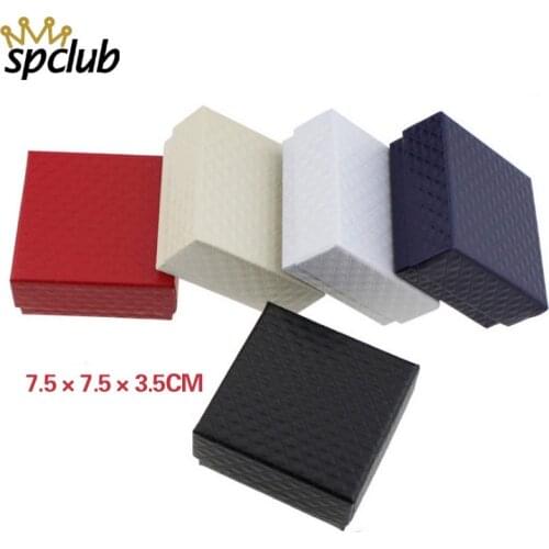 Square Jewelry Box Gift Boxes Jewelery Accessories Packaging Necklace Earrings Rings Bracelets Display 7.5x7.5x3.5 Wholesale
