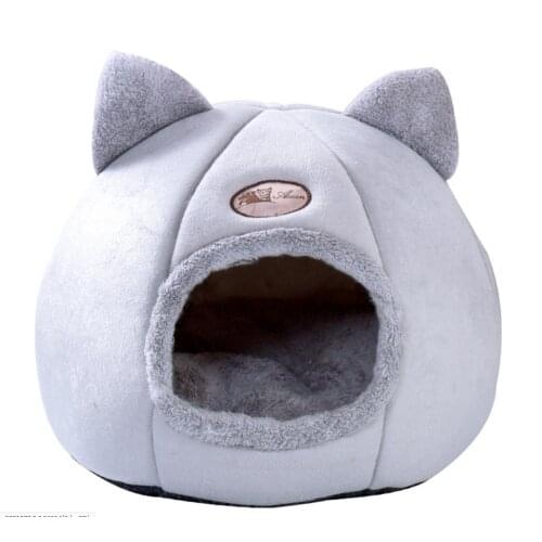 Cat Bed House Soft Plush Kennel Puppy Cushion Small Dogs Cats Nest Warm Sleeping Pet Dog Bed Pet Puppies Plush Nest For Winter