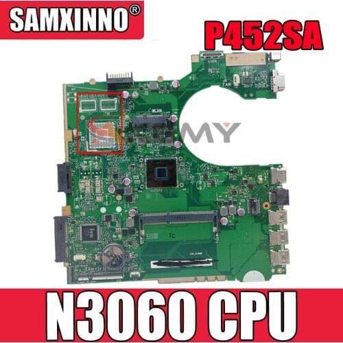 P452SA motherboard P452SA N3060 CPU Mainboard REV 2.1 For ASUS P452 P452S P452SA P452SJ DDR3 Laptop motherboard 100% Tested