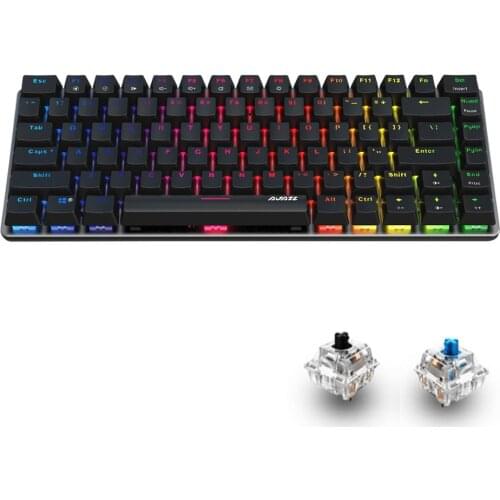 AJAZZ Mechanical Gaming Keyboard Wired RGB / Single Color Backlit Keyboard 82 Keys Conflict Free Keyboard for Notebook Desktop