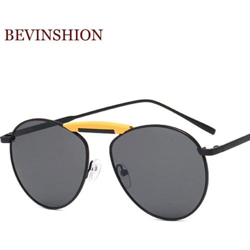 Metal vintage new 2019 trendy Europe America ins star pilot sunglasses women men oversized sun glasses ladies mirror shades
