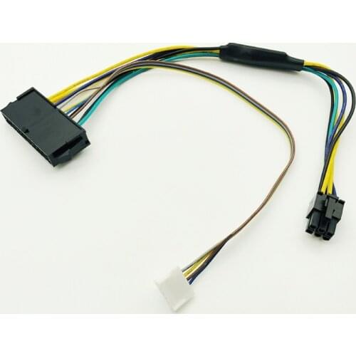 30CM Modular Power Supply Cable ATX 24Pin 24 Pin Female to 6Pin 6-Pin Male Mini 6Pin Connector for HP Elite 8100 8200 8300 800G1