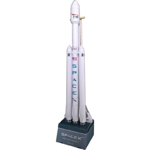 10pcs SpaceX Falcon Heavy Rocket DIY 3D Paper Card Model Building Set Construction Toys Children Educational Toys Military Model
