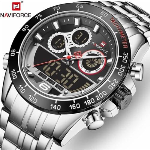 NAVIFORCE Top Luxury Casual Fashion Mens Watches Quartz Clock Sport Calendar Display Waterproof Mens Watches Relogio Masculino