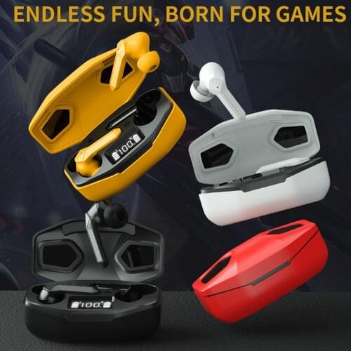 New Gaming Earbuds Low Latency TWS Bluetooth 5.1 Earphone with Mic Wireless Waterproof Stereo TWS Gaming Headset