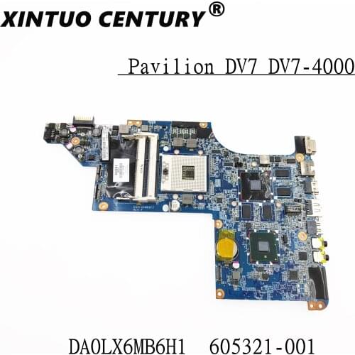 Original 605321-001 placa base para HP dv7-4000 DV7T mainrboard DA0LX6MB6G2 DA0LX6MB6F1 DA0LX6MB6H1 DDR3 Junta