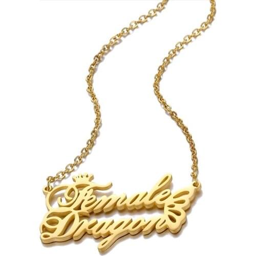 2020 Haute Couture Necklace Double Name Ladies Gift Stainless Steel Necklace Fading Name Pendant Unique Couple Butterfly Jewelry