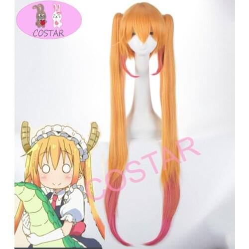 COSTAR Anime Miss Kobayashis Dragon Maid Cosplay Wigs Tooru Double Ponytail Synthetic Wig Hair Halloween Party Women Hair