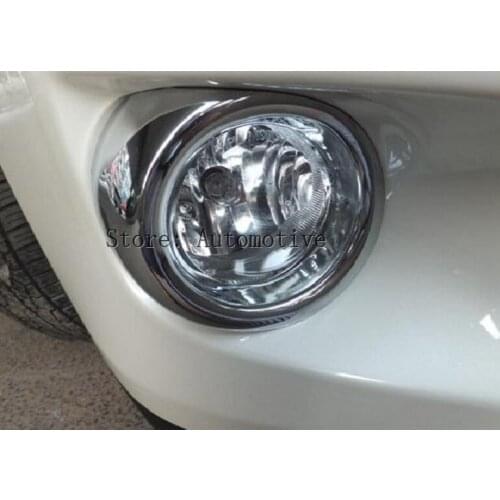 Fit For Subaru XV Crosstrek 2012-2016 Chrome Front Fog Light Cover Trim Bezel Garnish Lamp Foglight Bumper Insert Ring Moiding