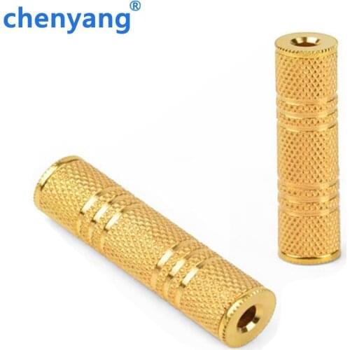 Gold-plated alloy Stereo 3.5mm 1/8" Aux Female to Female Jack Audio Coupler Adapter F/F