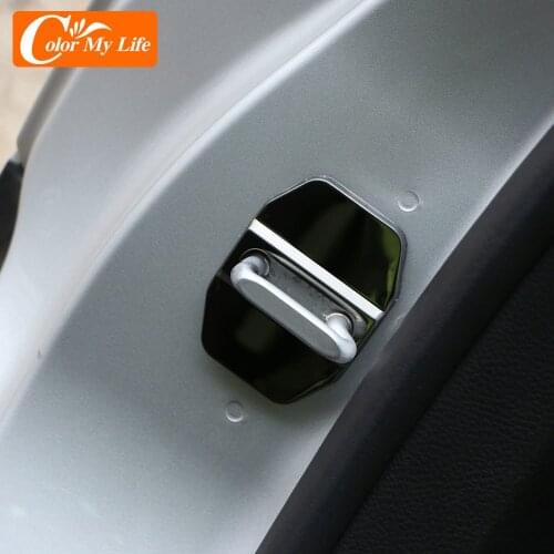 Color My Life 4Pcs Car Door Lock Cover Protect Buckle Accessories Interior for Jeep Renegade 2015 - 2020 Car Styling