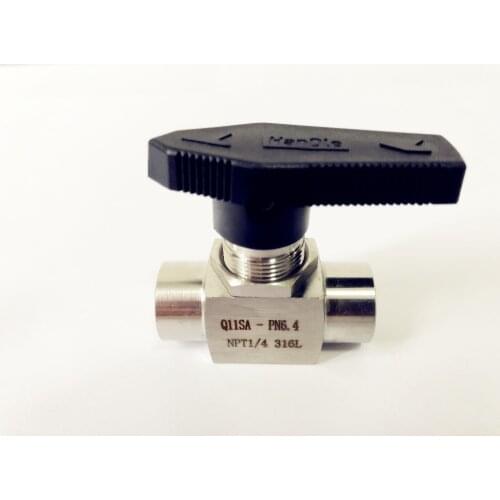 Free Shipping 1/4" FNPT Ball Valve,Stainless Steel 304 High Pressure Internal Thread Connectors Ball Valve