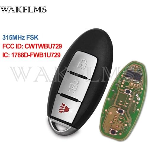CWTWBU729 or CWTWBU735 Smart Remote Car Key Card For Nissan Nissan Tiida Qashqai Altima Maxima Sentra Teana Xtrail 285E3-EM30D
