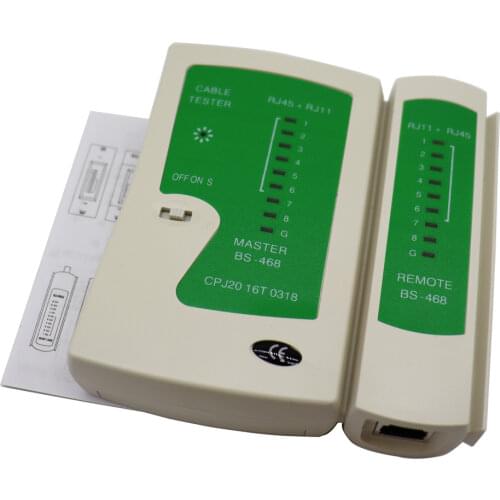 Network Cable Tester RJ45 RJ11 RJ12 CAT5 UTP LAN Cable Telephone Line Tester Detector Remote Test Tools Networking