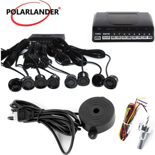 High Sensitive Car Parking Radar System Buzzer Alert 6 Ultrasonic Sensors Radar Reverse Guiding 44 colors for choice