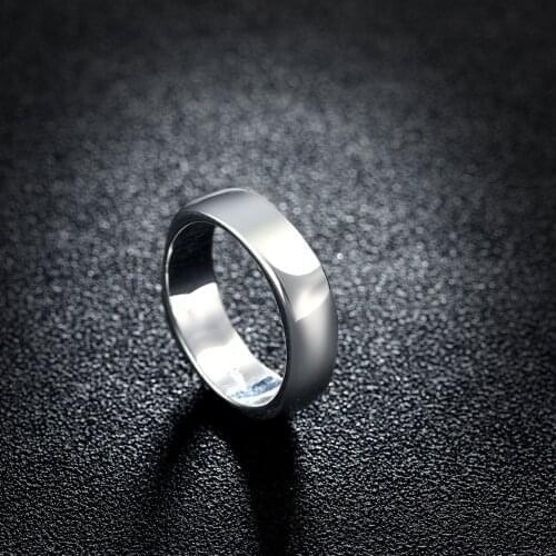 High Quality Silver 925 Rings Fashion Simple Square Round Finger Rings For Women Men Silver Charm Jewelry
