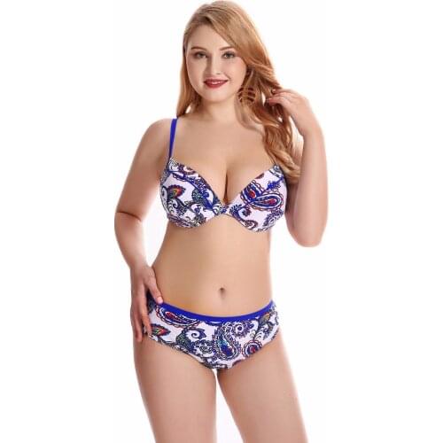 Bikini 2019 Swimsuit Women Sexy Plus Size Swimwear Two Piece Big Size Cover-up Beach Suit Wear Bathing Suit Body Suit